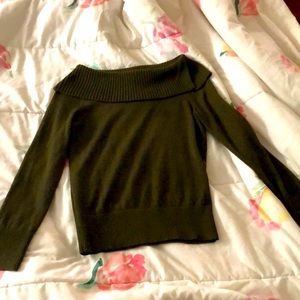 Olive green blouse from Ann Taylor